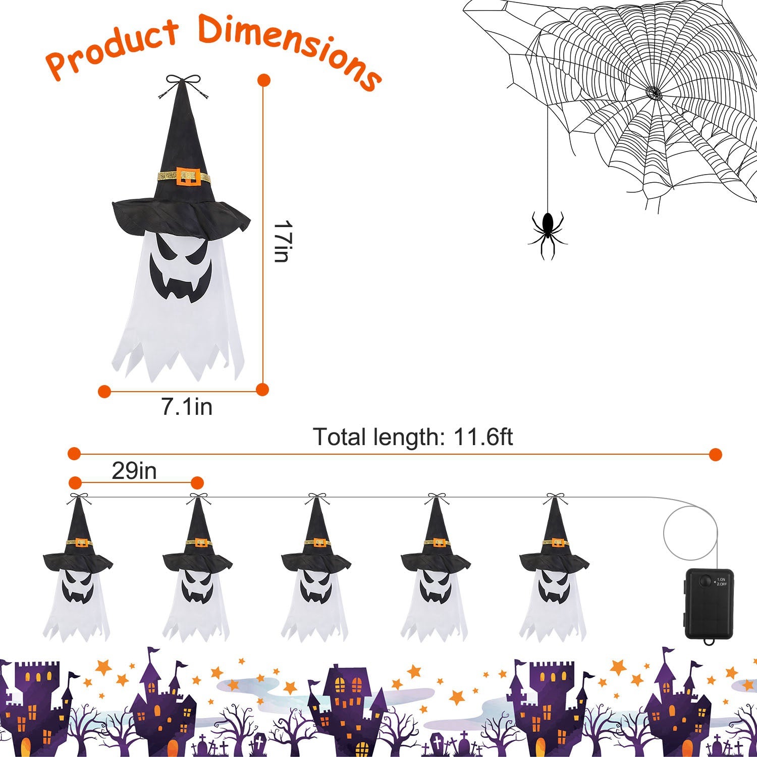 Halloween Ghost Witch Hat Hanging Light Lantern Buy Cheap Best Wholesale