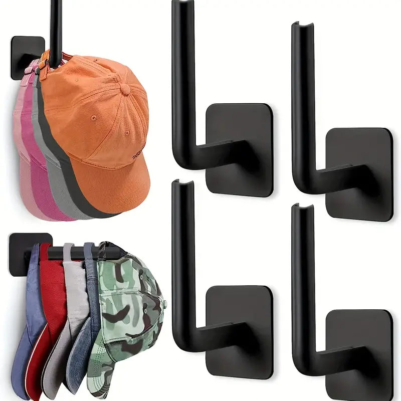 4-Pack: Wall Hat Rack, L-Shaped Storage Rack with Strong Adhesive Tumblr Online