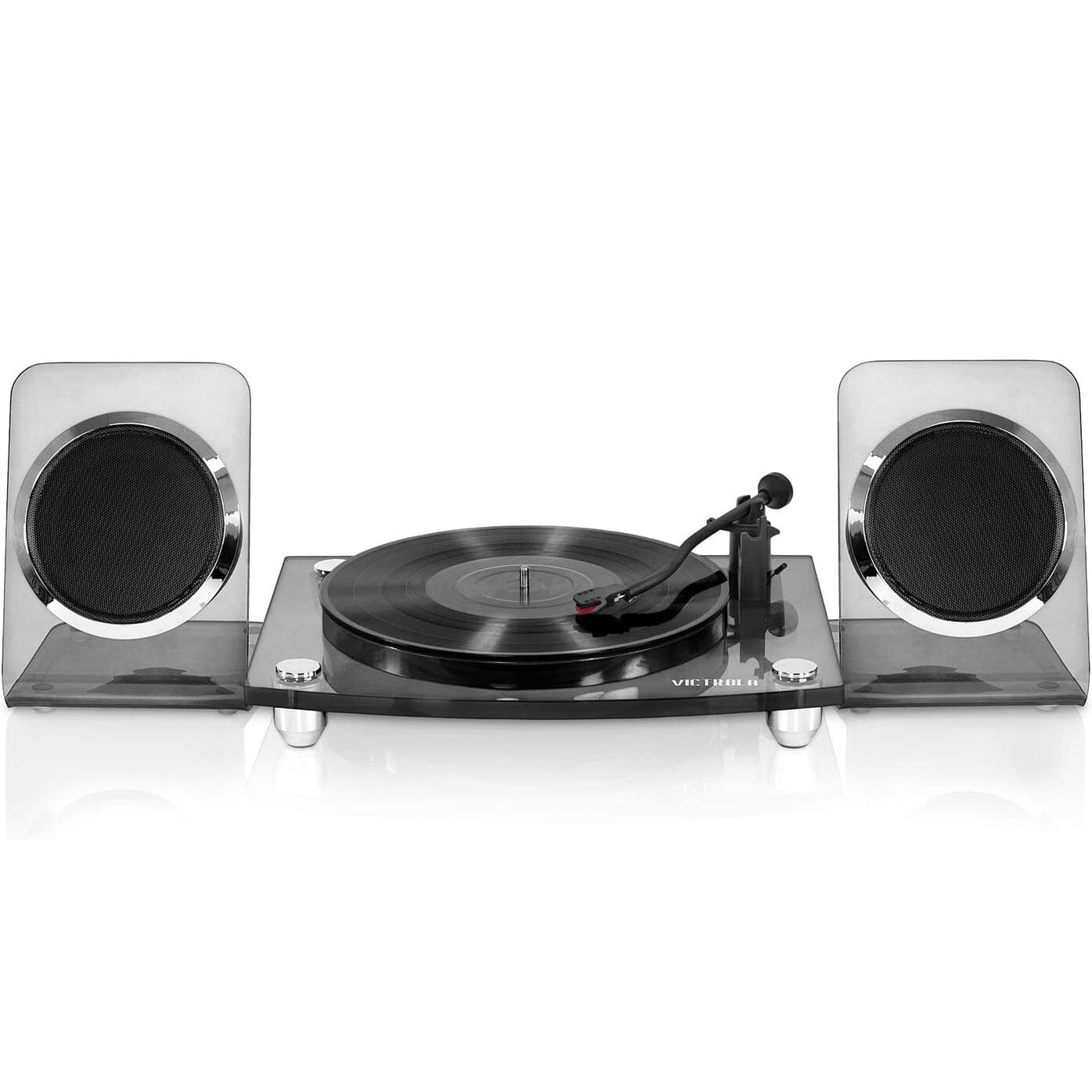 Victrola Modern Acrylic 2-Speed Bluetooth Turntable with 40-Watt Wireless Speakers (Refurbished) Visit New Sale Online