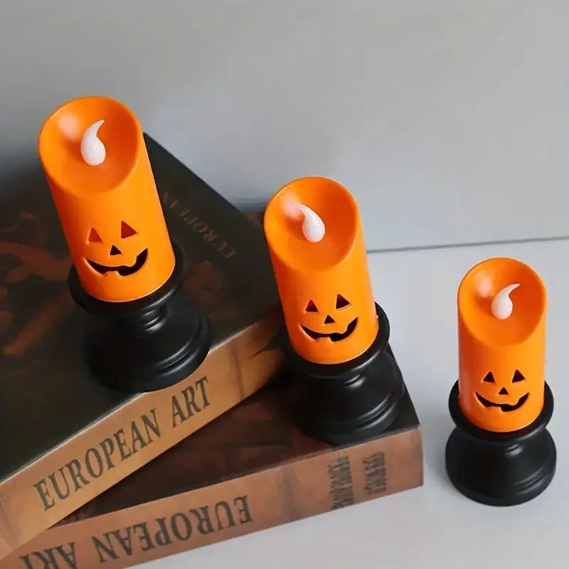 12-Pieces: Halloween LED Pumpkin Chandelier Candles Cheap Sale Newest