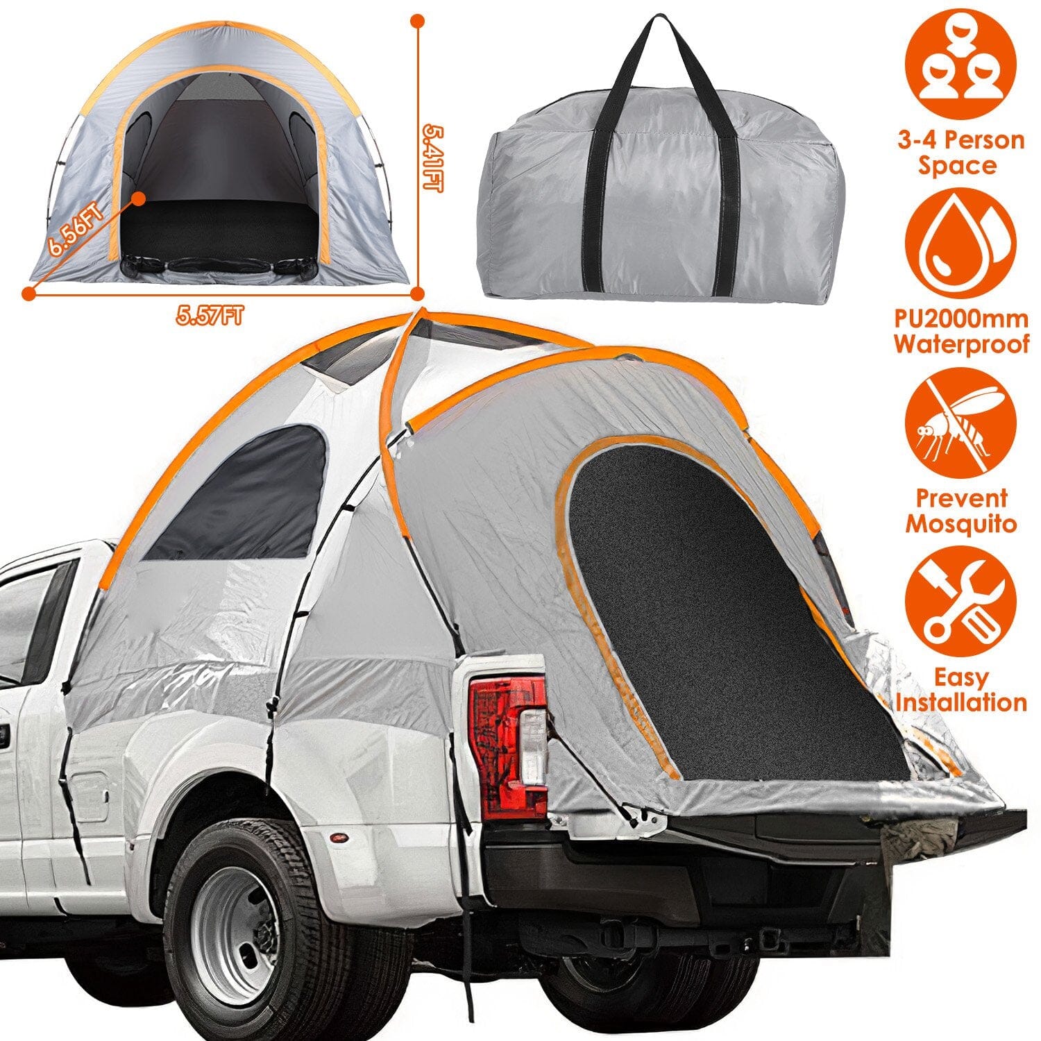 Truck Bed Tent Waterproof Windproof Pickup Truck Tent with Carry Bag Clearance Online Online