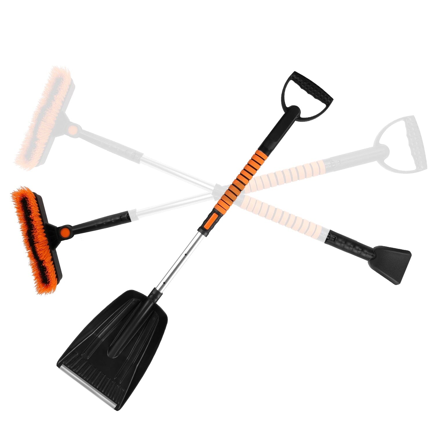 5-in-1 Detachable 180° Adjustable Ice Scraper Snow Shovel Clearance Discounts