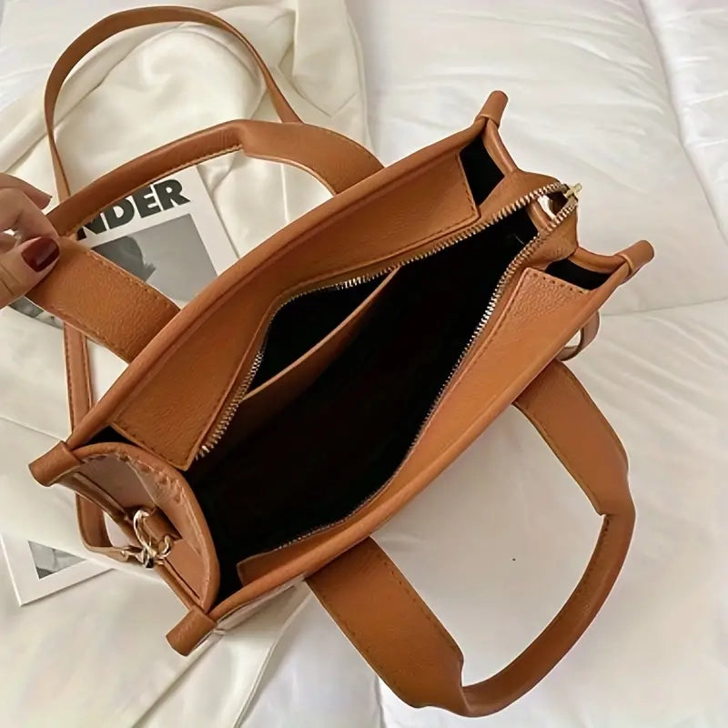 Trendy Leather Tote Bag Small Personalized Top Handle Crossbody Handbags Get Authentic For Sale