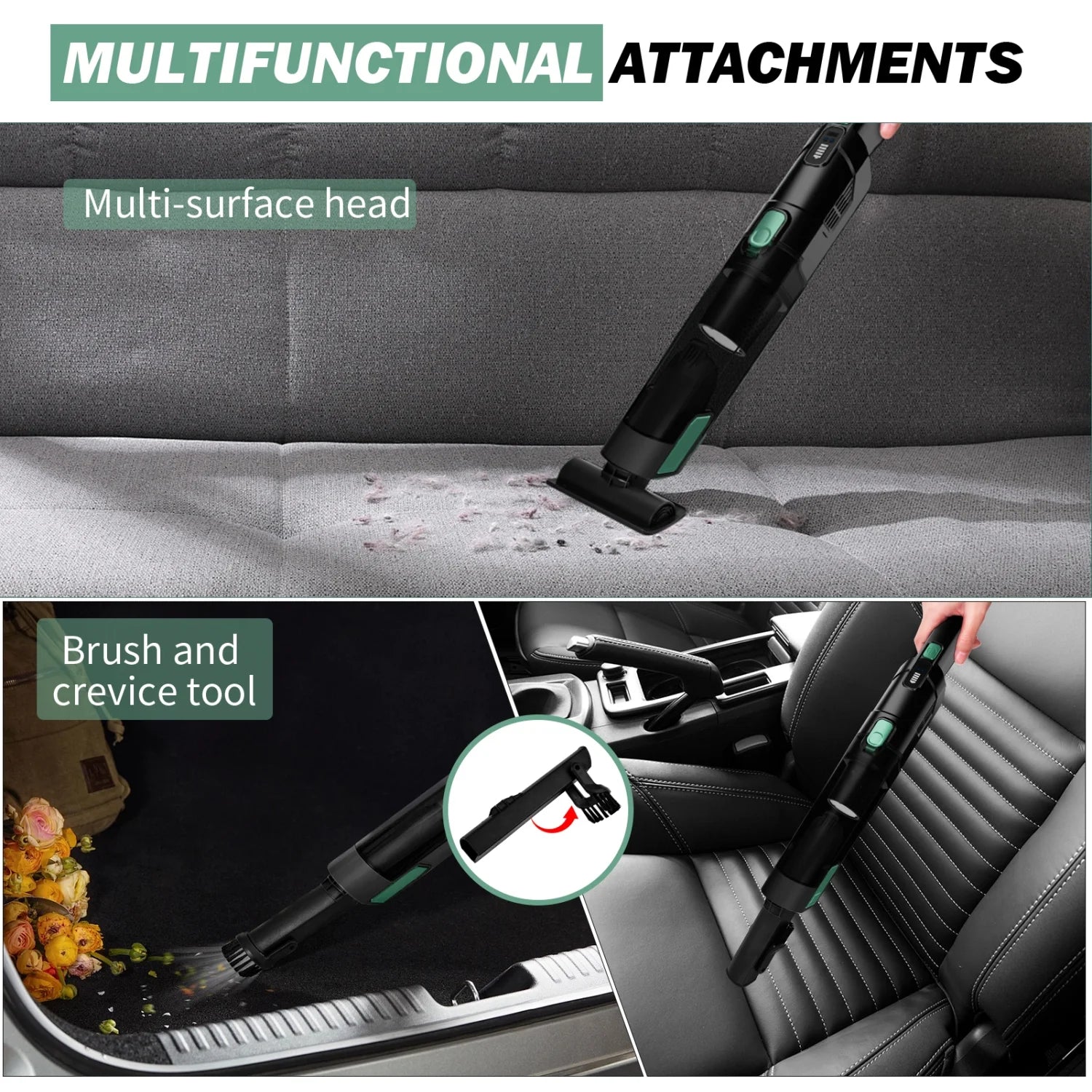 WHALL Handheld Cordless Vacuum, Portable Vacuum with 15KPA Suction, Fast Charging, EV-H061 (New) Free Shipping Online