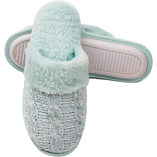 Roxoni Fur Trim Knit Sweater Slippers for Women Quality Free Shipping Outlet