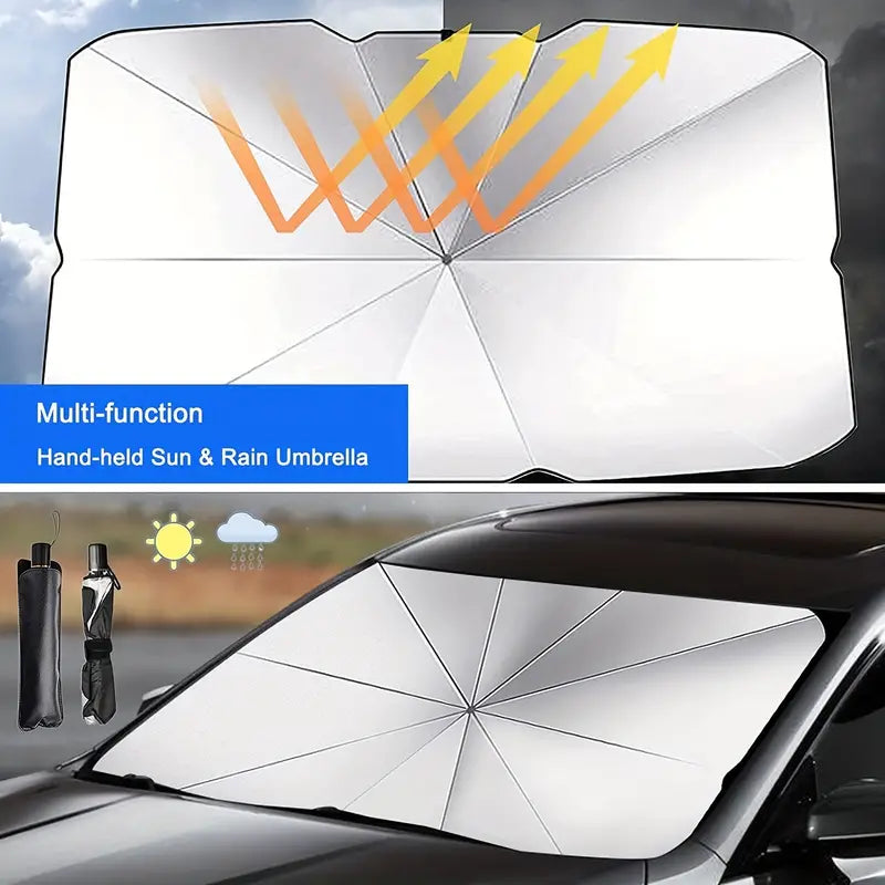 Car Windshield Sun Shade UV Rays and Heat Sun Visor Protector Foldable Reflector Umbrella Genuine Cheap Pice