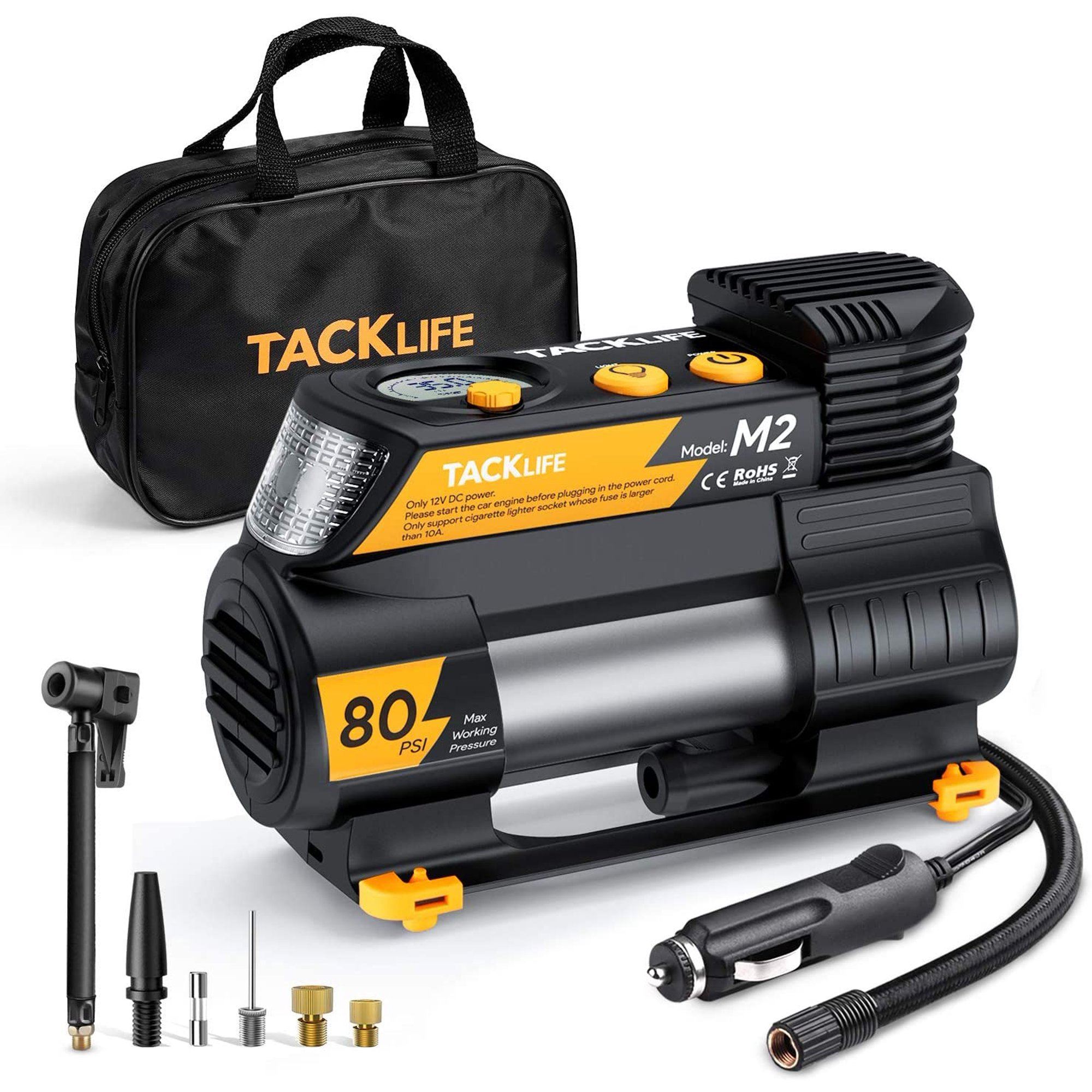 Tacklife Portable 12V DC Digital Auto Tire Inflator M2 Discount Wiki
