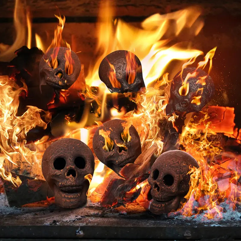 4-Pack: Halloween Fire Pit Skull Ceramic Props Buy Cheap 2025