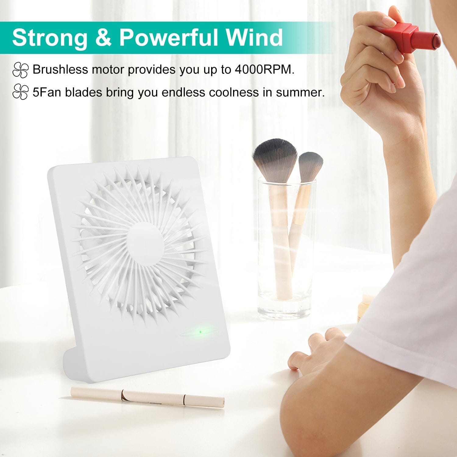 Fan USB Rechargeable Table Portable Desk Cooling Fan Pay With Paypal Online