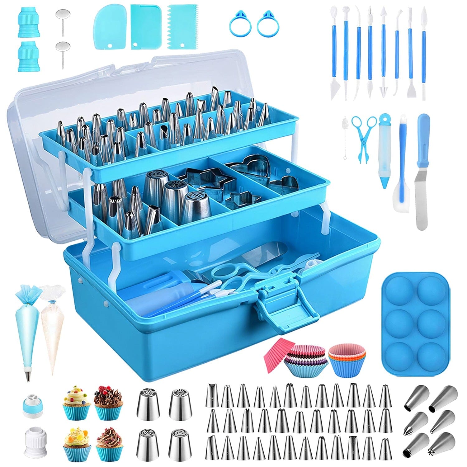 236-Pieces: Cake Decorating Kit Baking Tool with Piping Tips Couplers Cheap Sale Best Wholesale