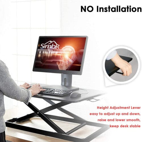 32 Height Adjustable Stand Up Desk Converter Gas Spring Desk Riser Converter Sit to Stand Clearance Geniue Stockist