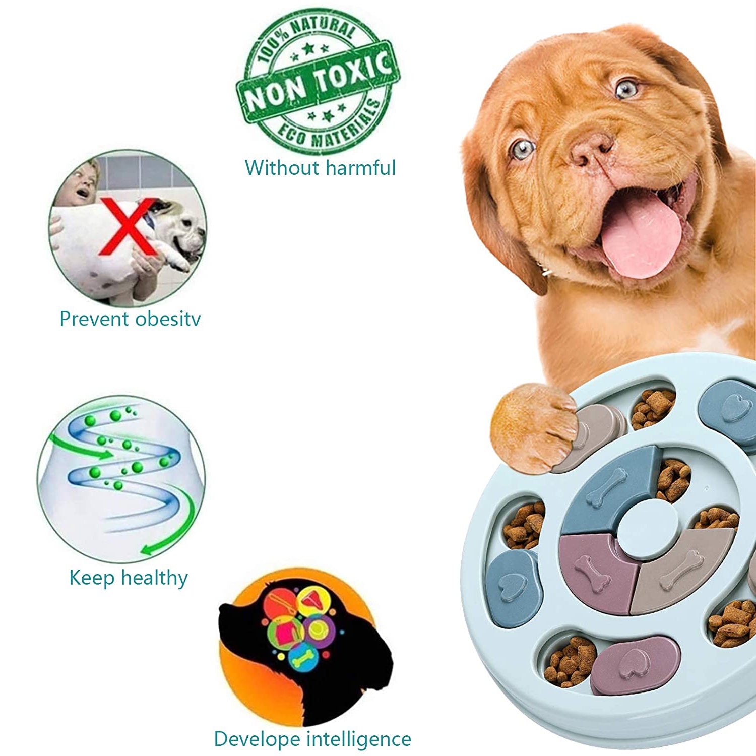 Dogs Food Puzzle Feeder Toys for IQ Training and Mental Enrichment Cheap Amazon