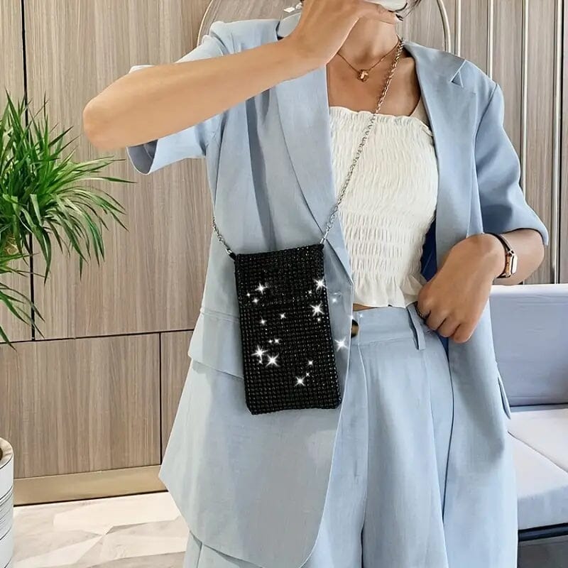 Shimmering Bling Rhinestone Crossbody Purse Very Cheap Sale Online