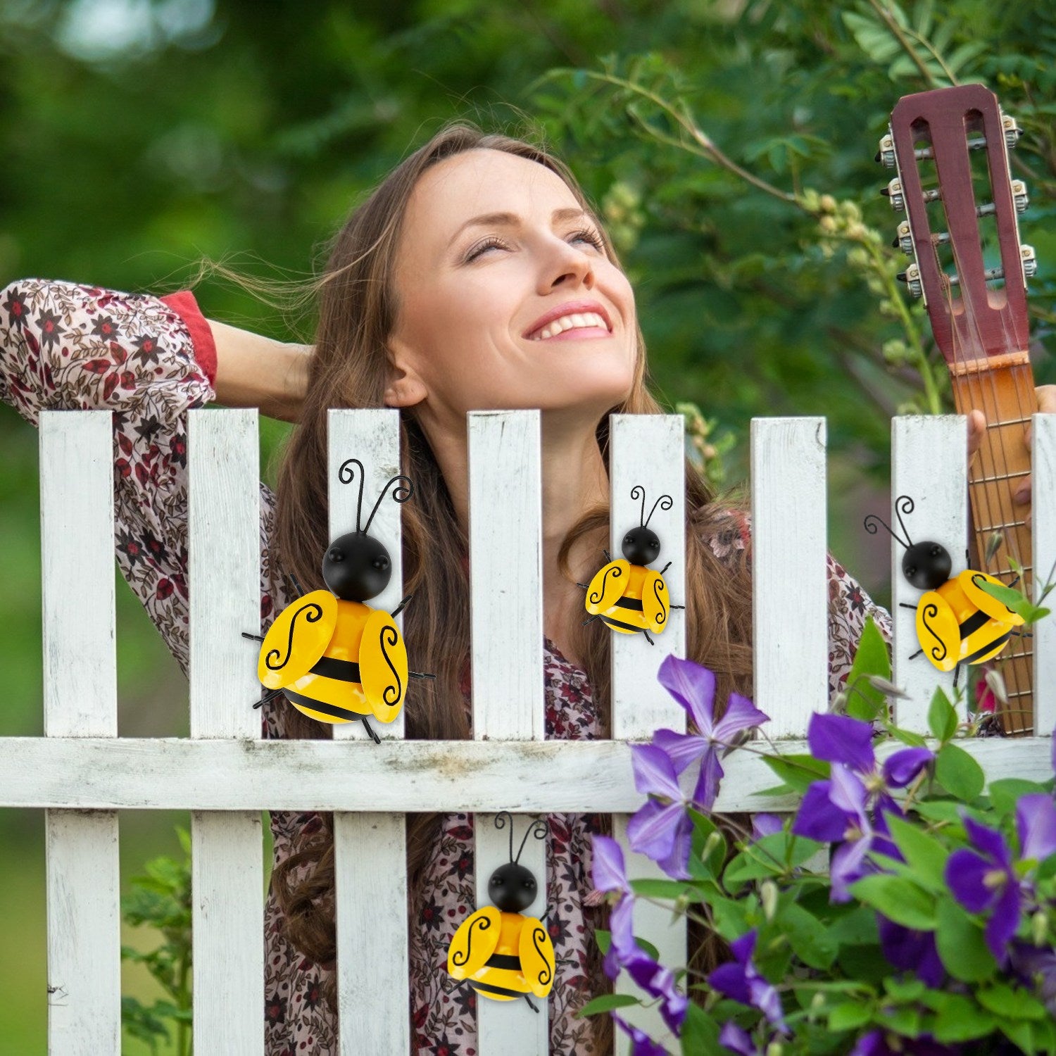 4-Piece: 3D Bumble Bee Ornament Set Many Kinds Of Online