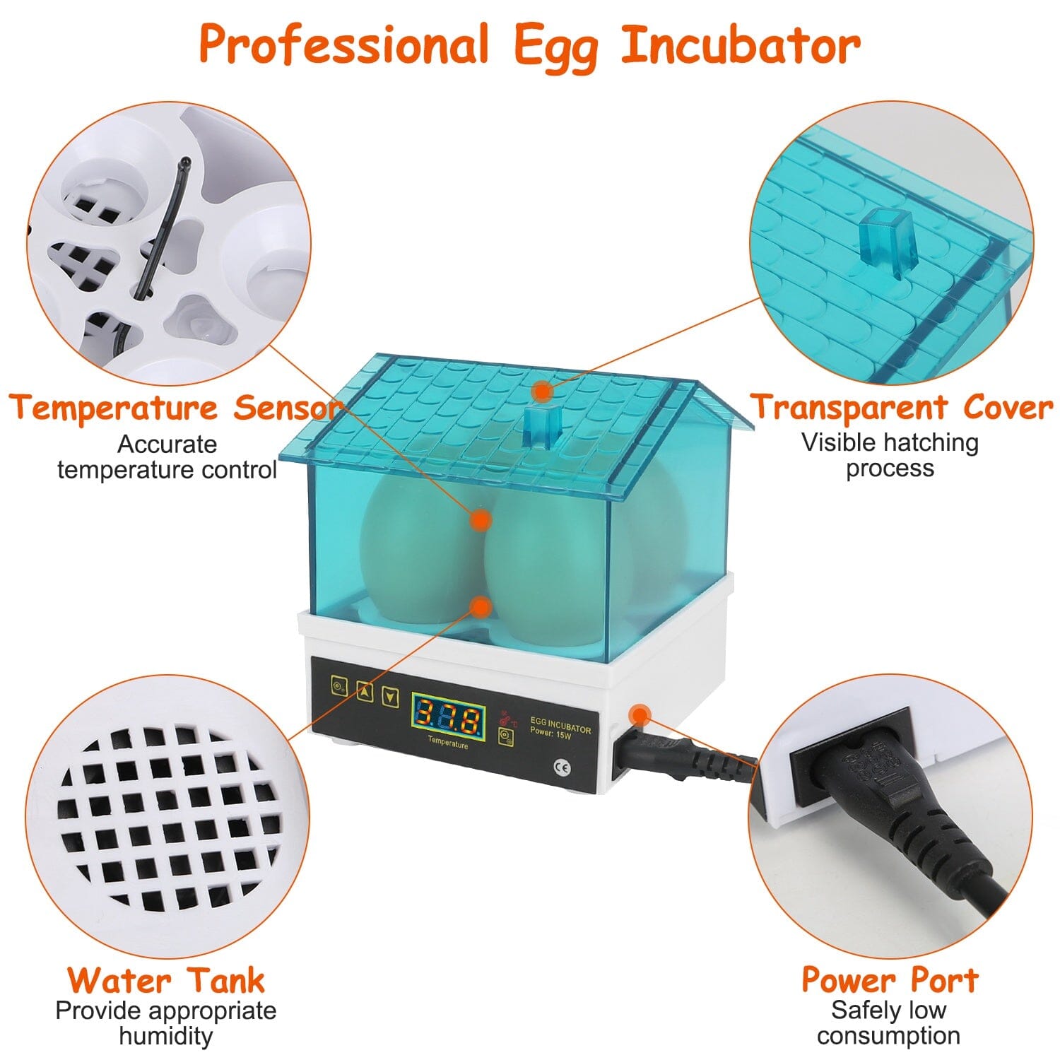 Professional Poultry Hatcher with Digital Display Automatic Temperature Humidity Clearance Cheap Online