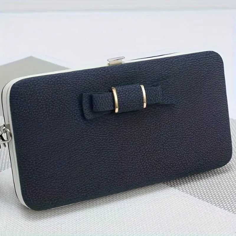 Elegant Bow Decor Phone Wallet Outlet Fashionable