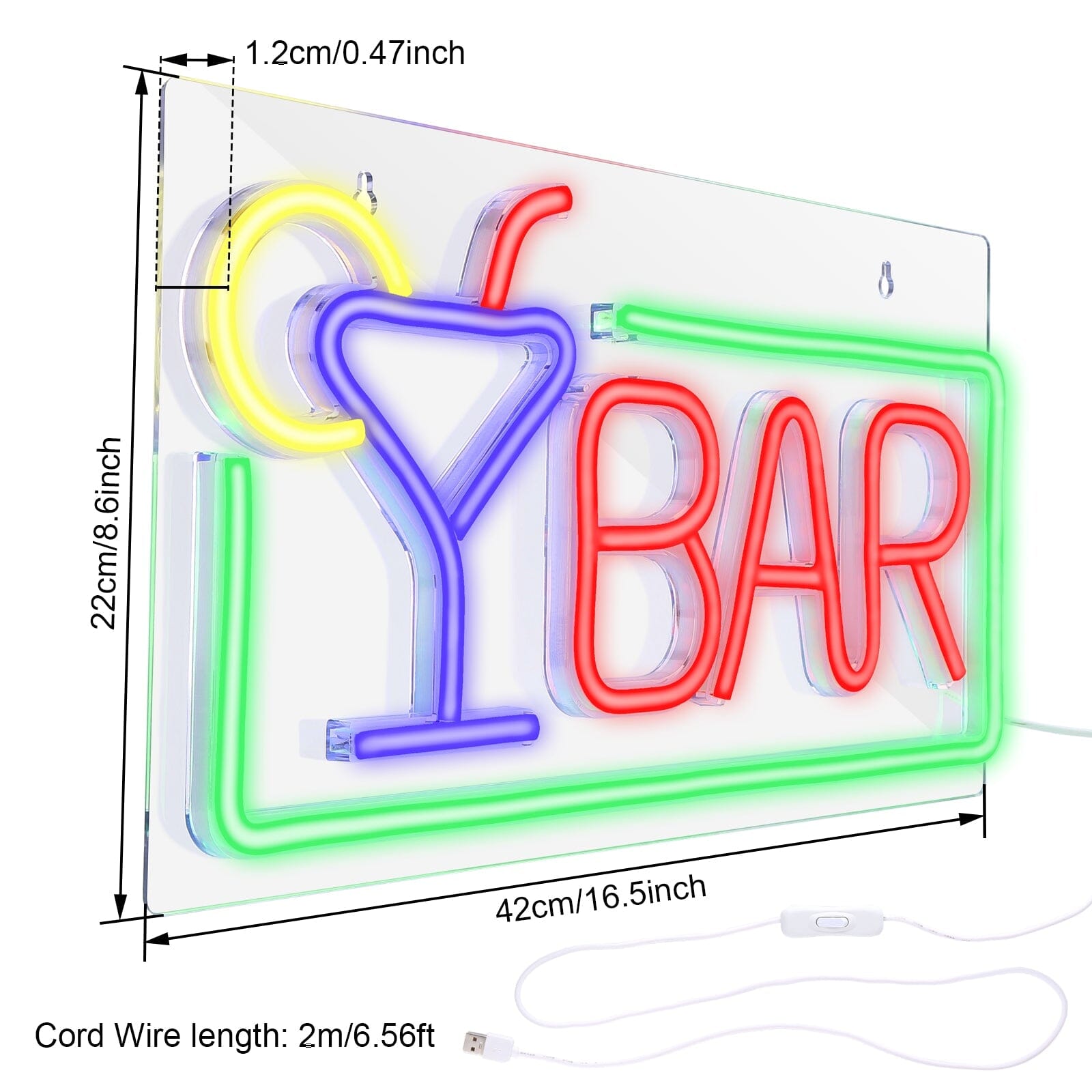 FITNATE  3D Art USB Powered LED Open Display Board Decorate Outlet Marketable