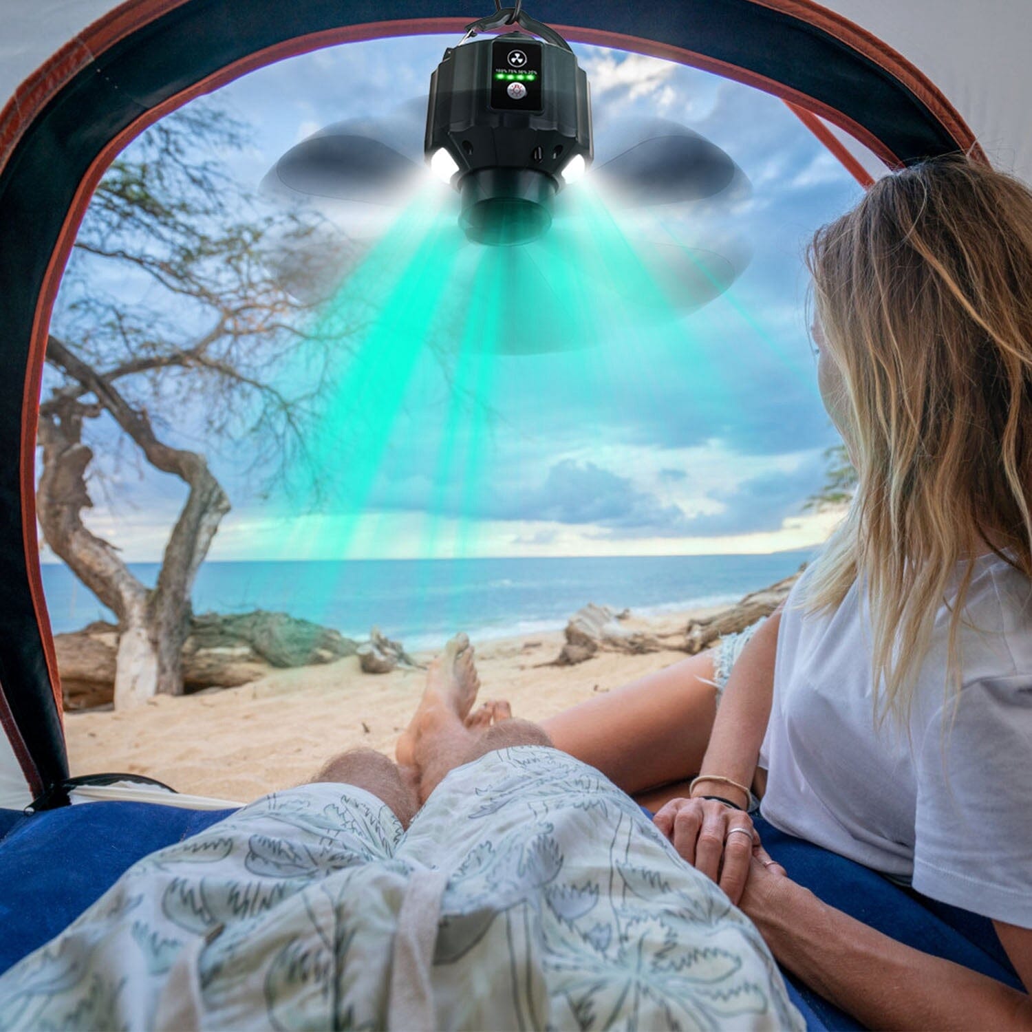 10400mAh USB Battery Powered Hanging Tent Lantern Fan Power Bank Clearance New Arrival