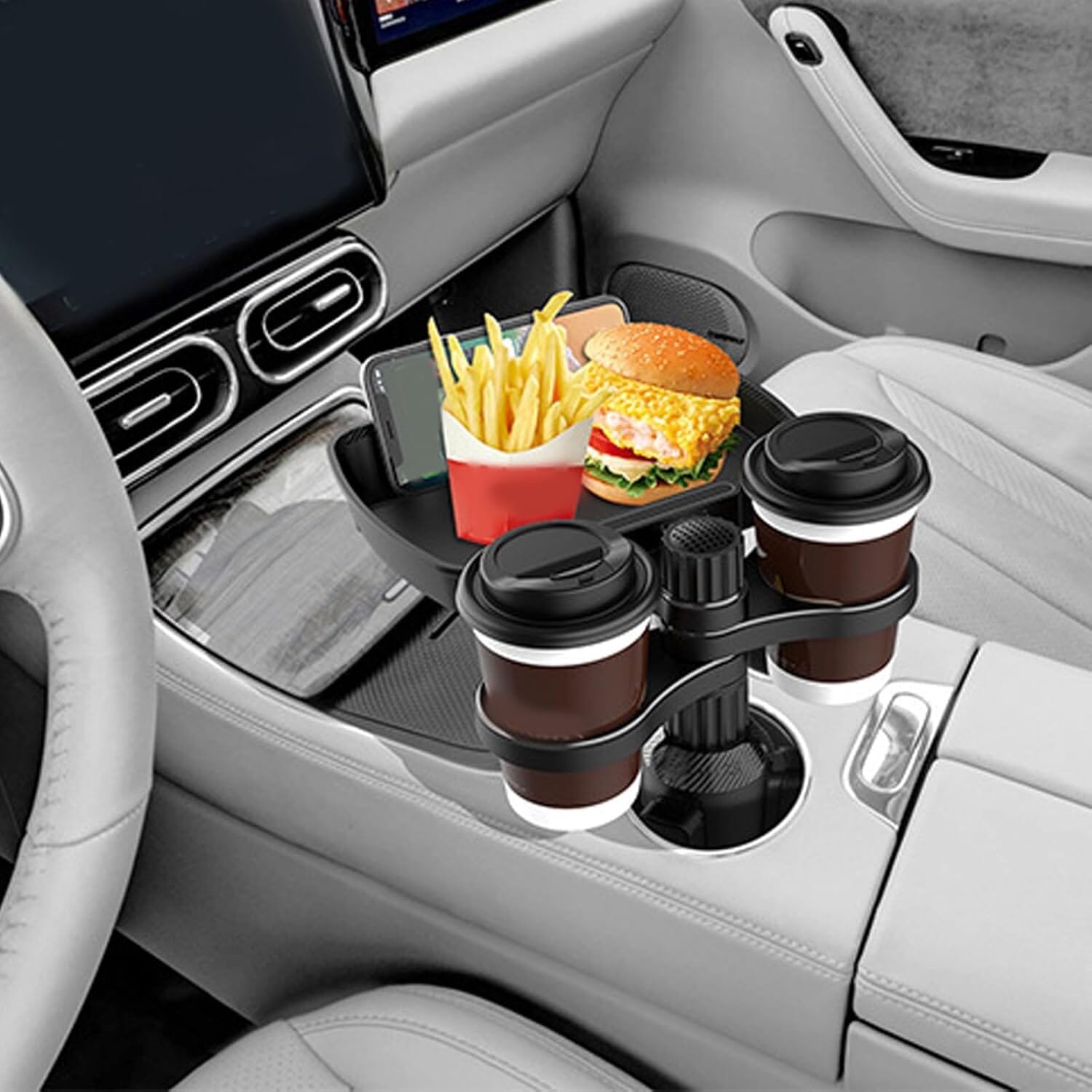 Car Cup Holder Detachable Extender Food Tray with Phone Holder Cheap Sale 100% Guaranteed