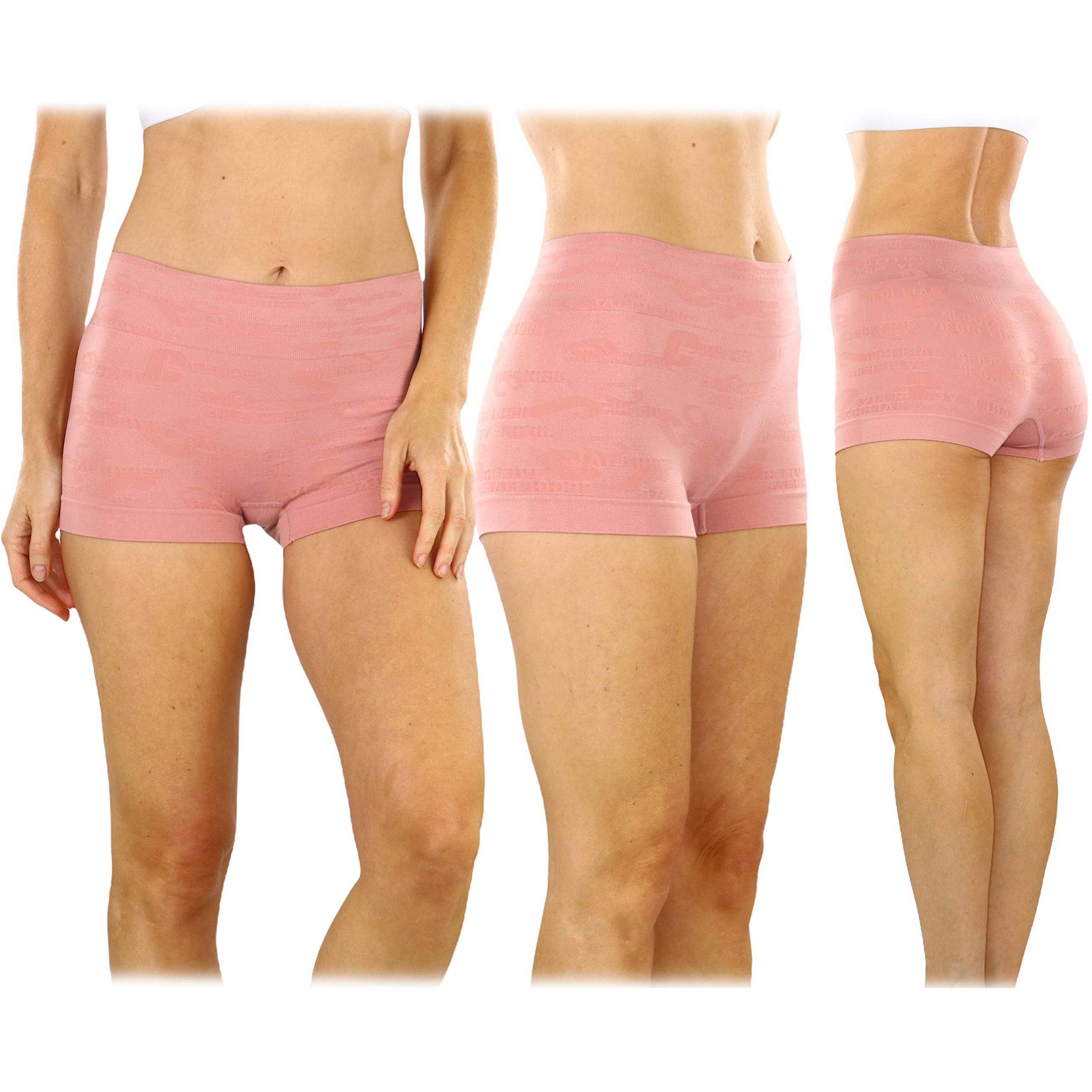 6-Pack: Women's Stretch Microfiber Cheeky Boyshort Panties Cheap Factory Outlet