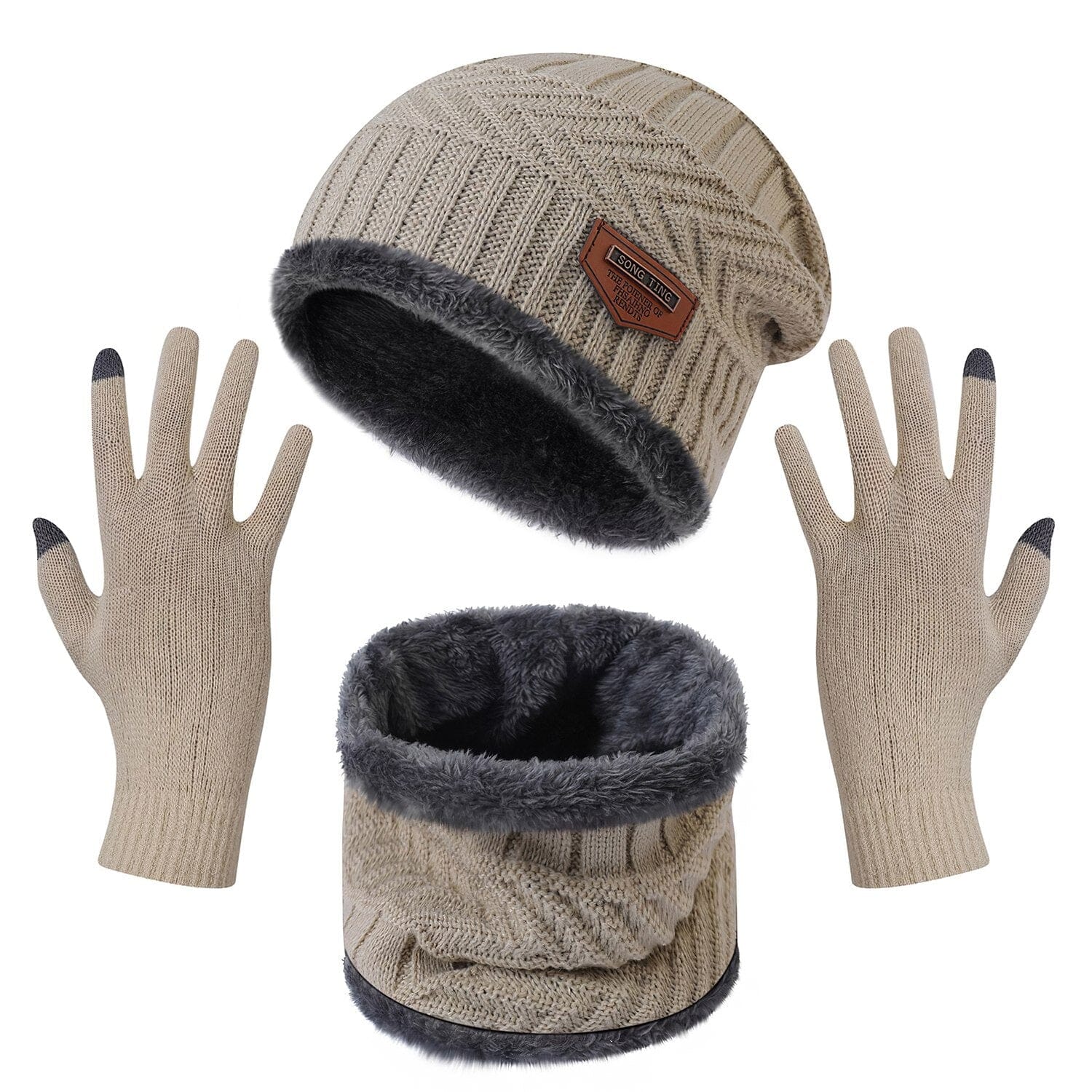 Winter Warm Beanie and Touch Screen Gloves Scarfs Set New Arrival Cheap Online