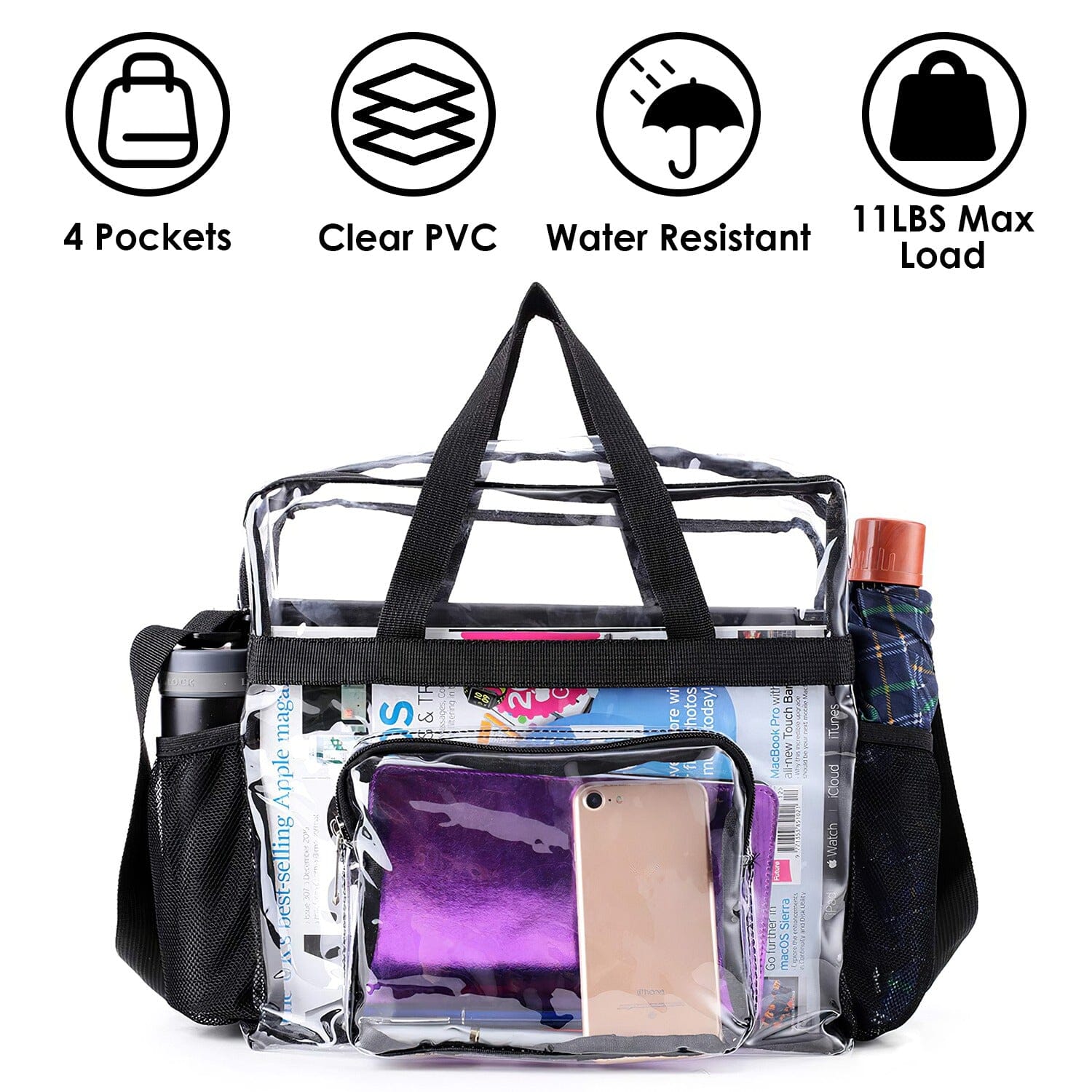 Clear Transparent Shoulder Bag Stadium Approved Clearance 100% Guaranteed