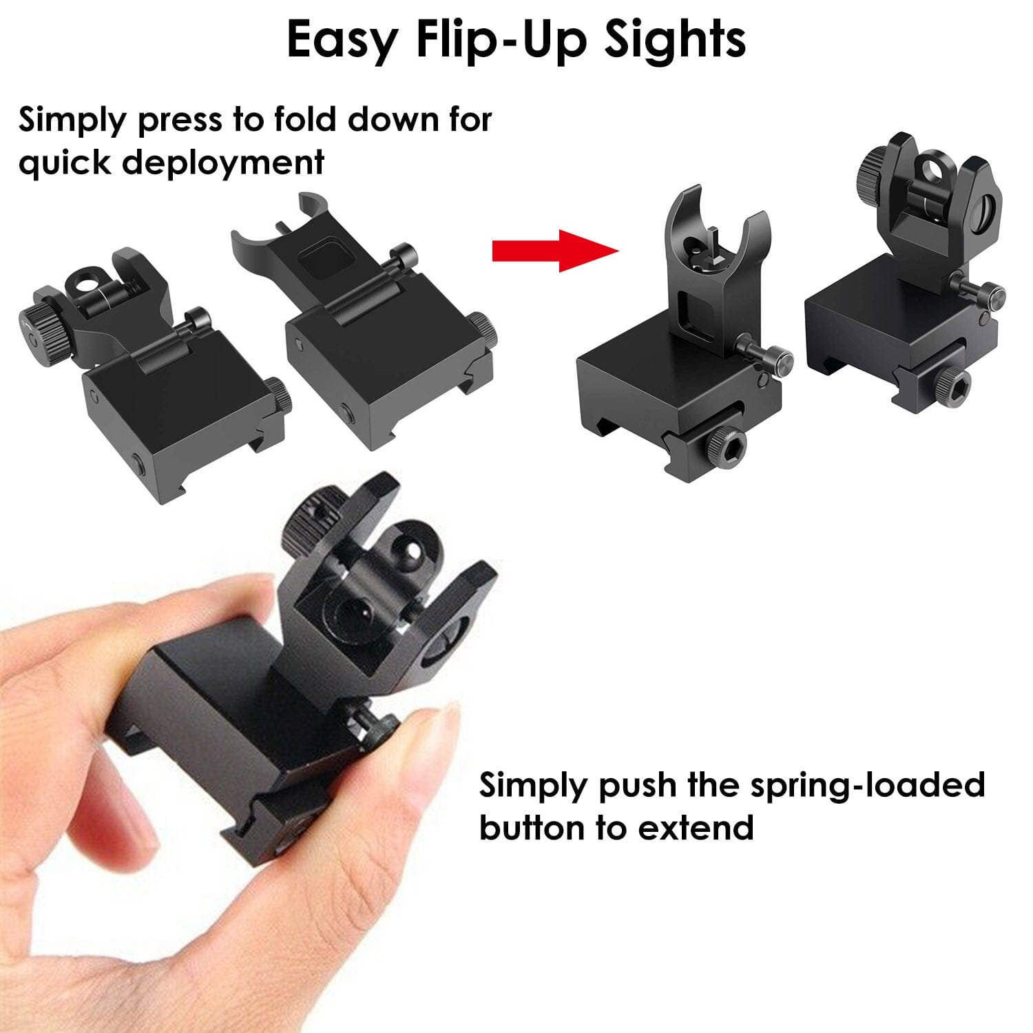 Flip Up Rear Front Aluminum Alloy Tactical Sight Set Buy Cheap Official Site