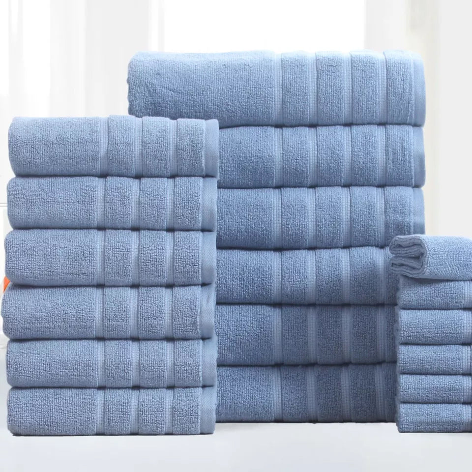 18-Piece: Bibb Home Zero Twist Egyptian Cotton Towel Set Footlocker Finishline Online