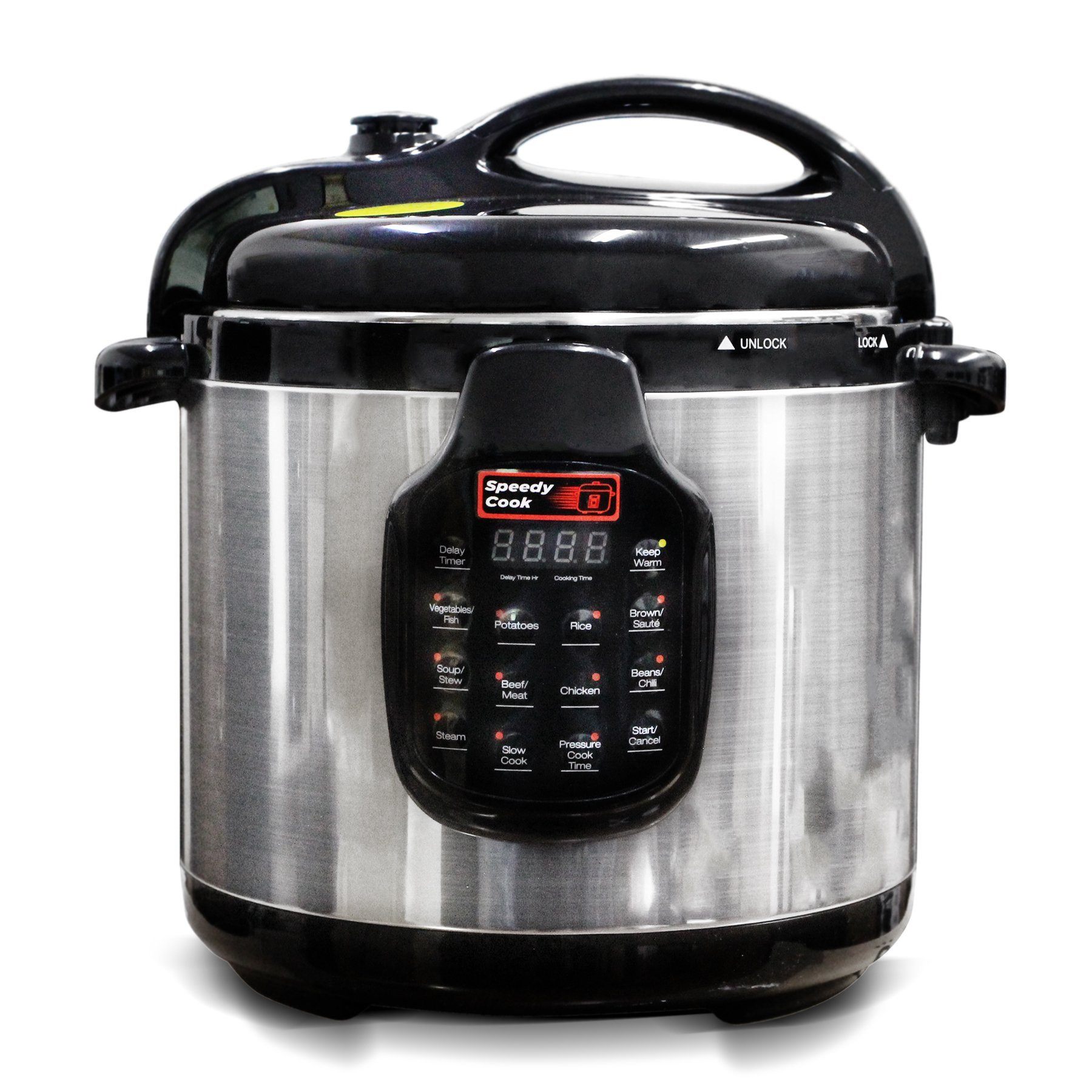 Speedy Cook SC6BLKC 6-Quart Stainless Steel Pressure Cooker (Refurbished) High Quality