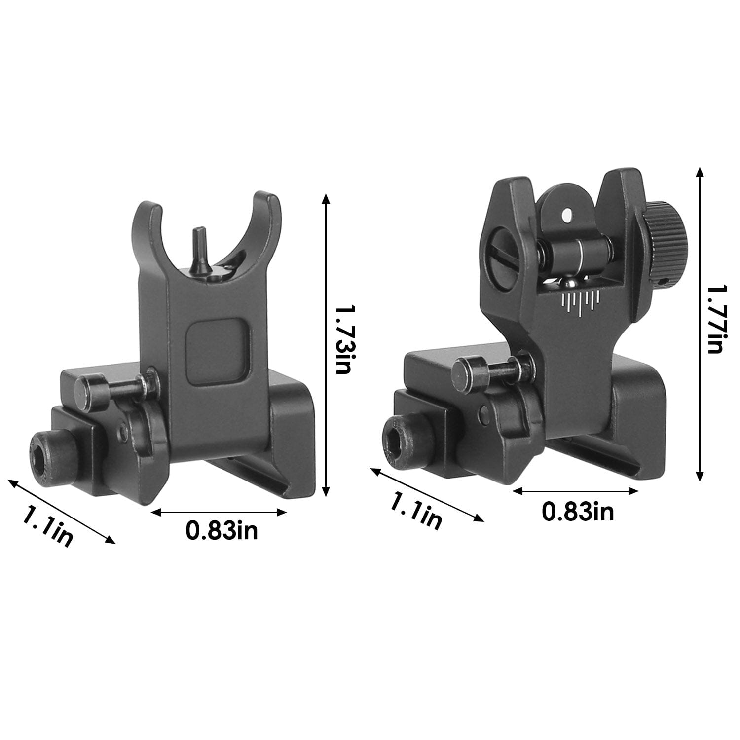 Flip Up Rear Front Aluminum Alloy Tactical Sight Set Buy Cheap Official Site