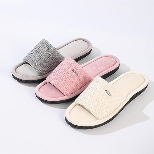 Roxoni Velvet Knit Flat Sandals for Women - Stylish Textured Woven Surface, Soft Ridge Around Insole Enjoy Cheap Online