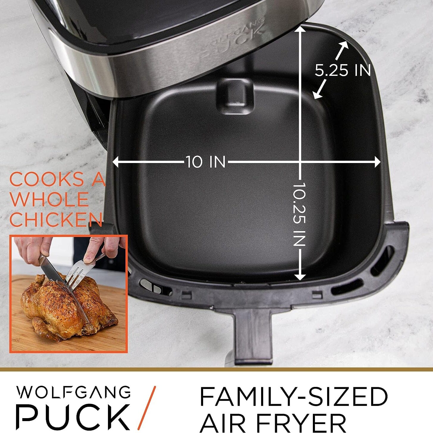 Wolfgang Puck 9.7QT Stainless Steel Air Fryer Wide Range Of Sale Online