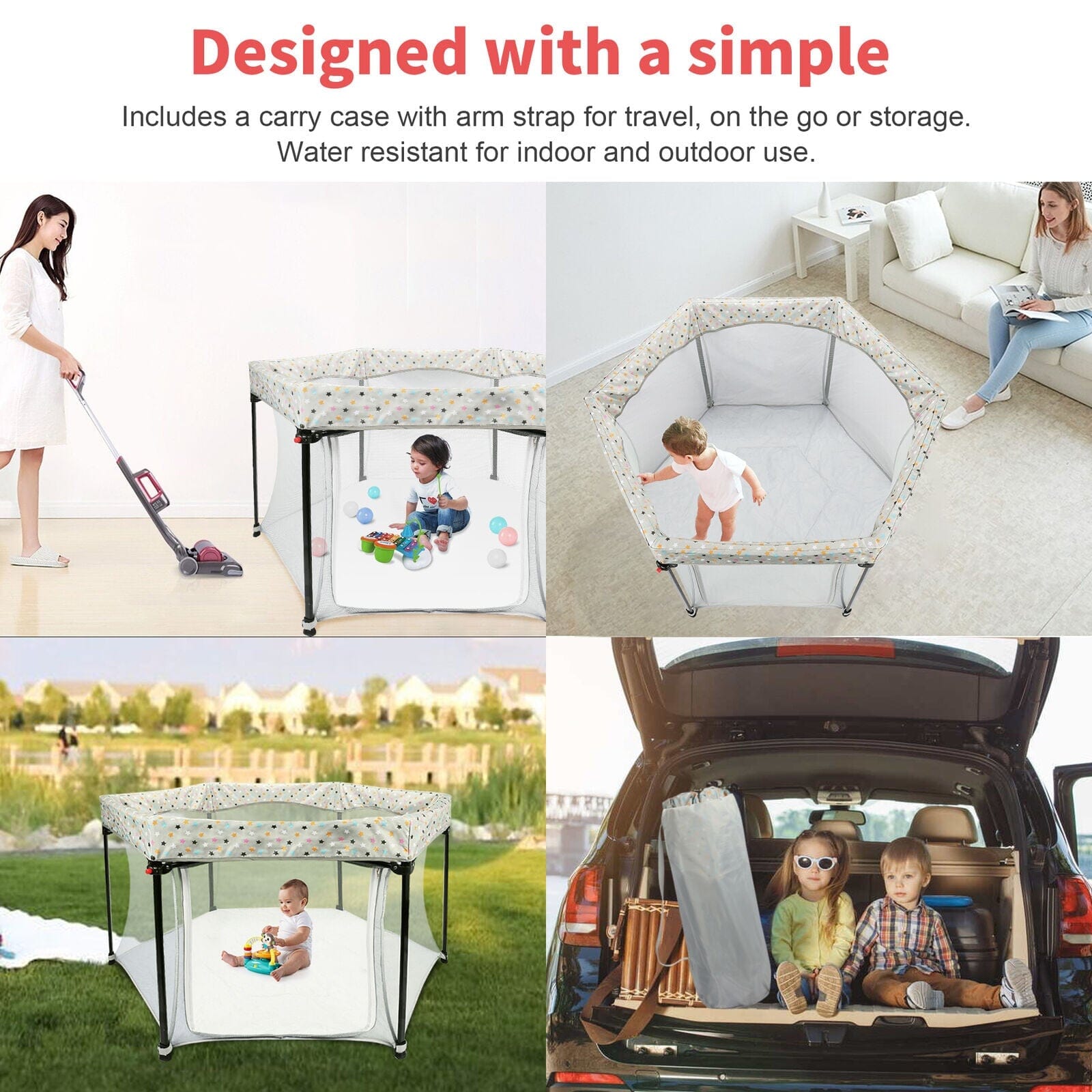 Portable Folding Playard for Babies, Toddler Indoor & Outdoor Play Clearance Store Sale Online