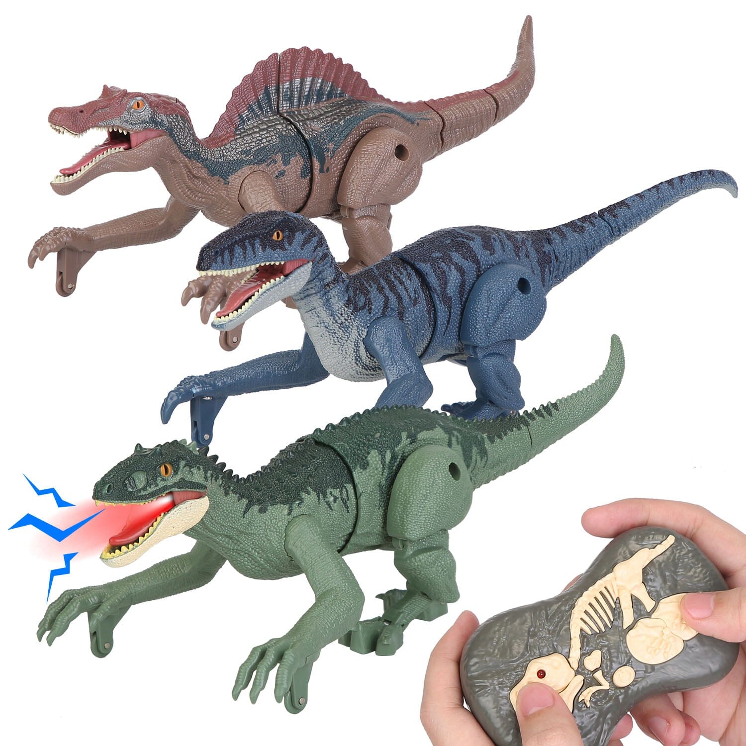 Remote Control Dinosaur with 3D Eye Roaring Sounds for 3-12 Years Old Fashion Style Online