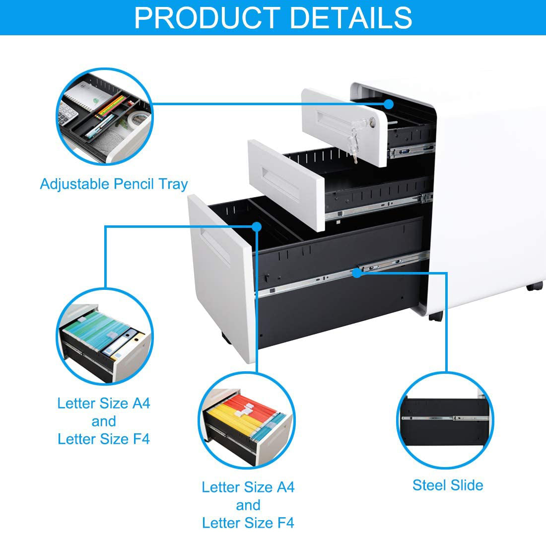 3 Drawer Rolling File Cabinet Buy Cheap Big Sale