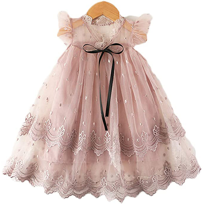 Girl's Wedding Lace Tulle Vintage Dress Buy Cheap Footlocker Pictures