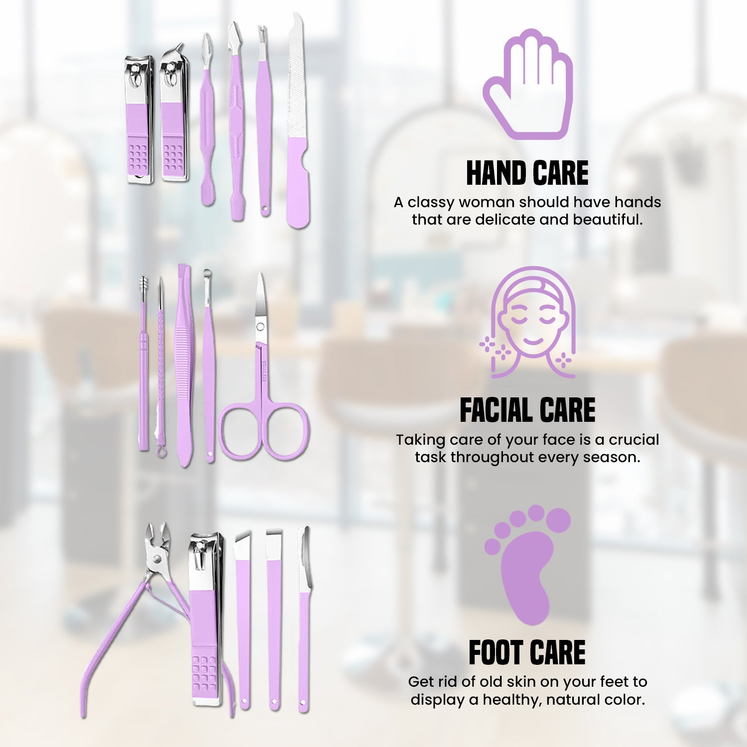 16-Piece: Stainless Steel Professional Manicure Pedicure Facial Set Grooming Kit with Leather Case Cheap Very Cheap