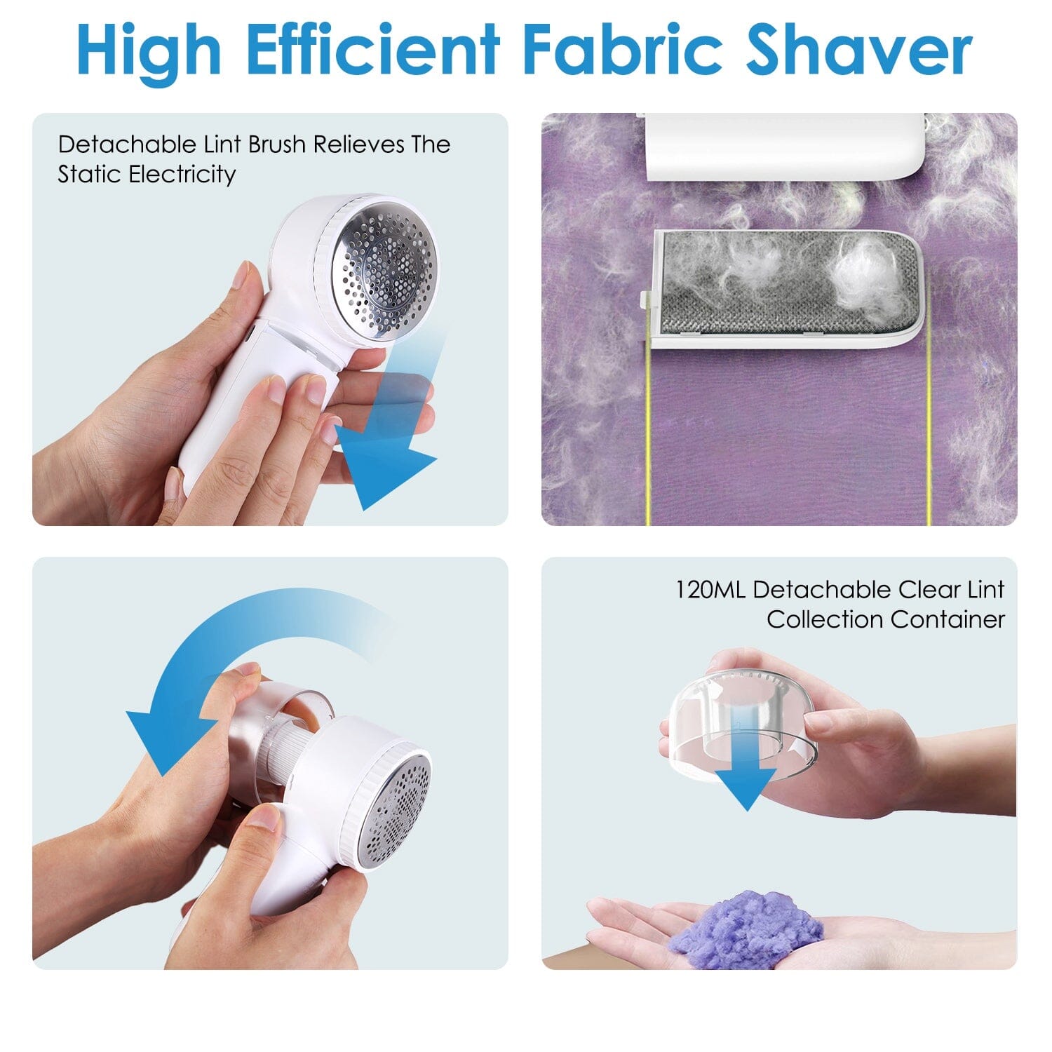 Electric Fabric Shaver with 3 Speeds Lint Brush Digital Display Discount Exclusive