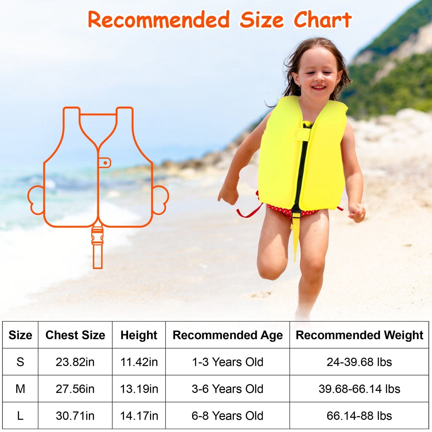 Swim Vest for Kids Float Jacket with Adjustable Crotch Strap Sale Explore