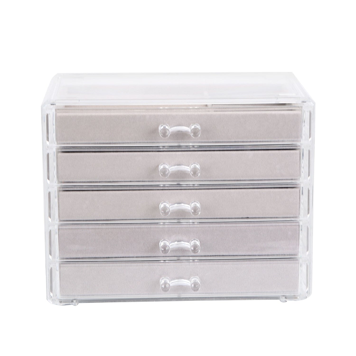 Clear Acrylic Jewelry Box Organizer with 5 Stackable Drawers Cheap Pice Low Shipping Fee