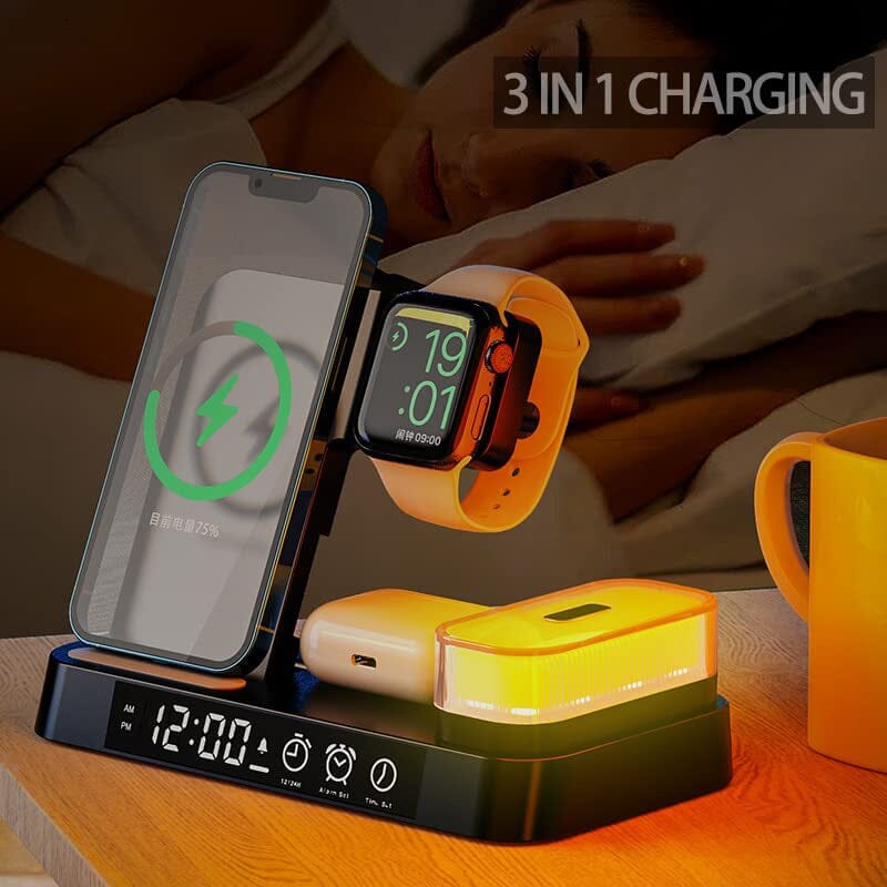 4-in-1 Wireless Charging Station with LED Night Light Buy