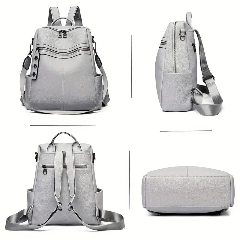 Premium Genuine Leather Womens Backpack - Brown Clearance Online