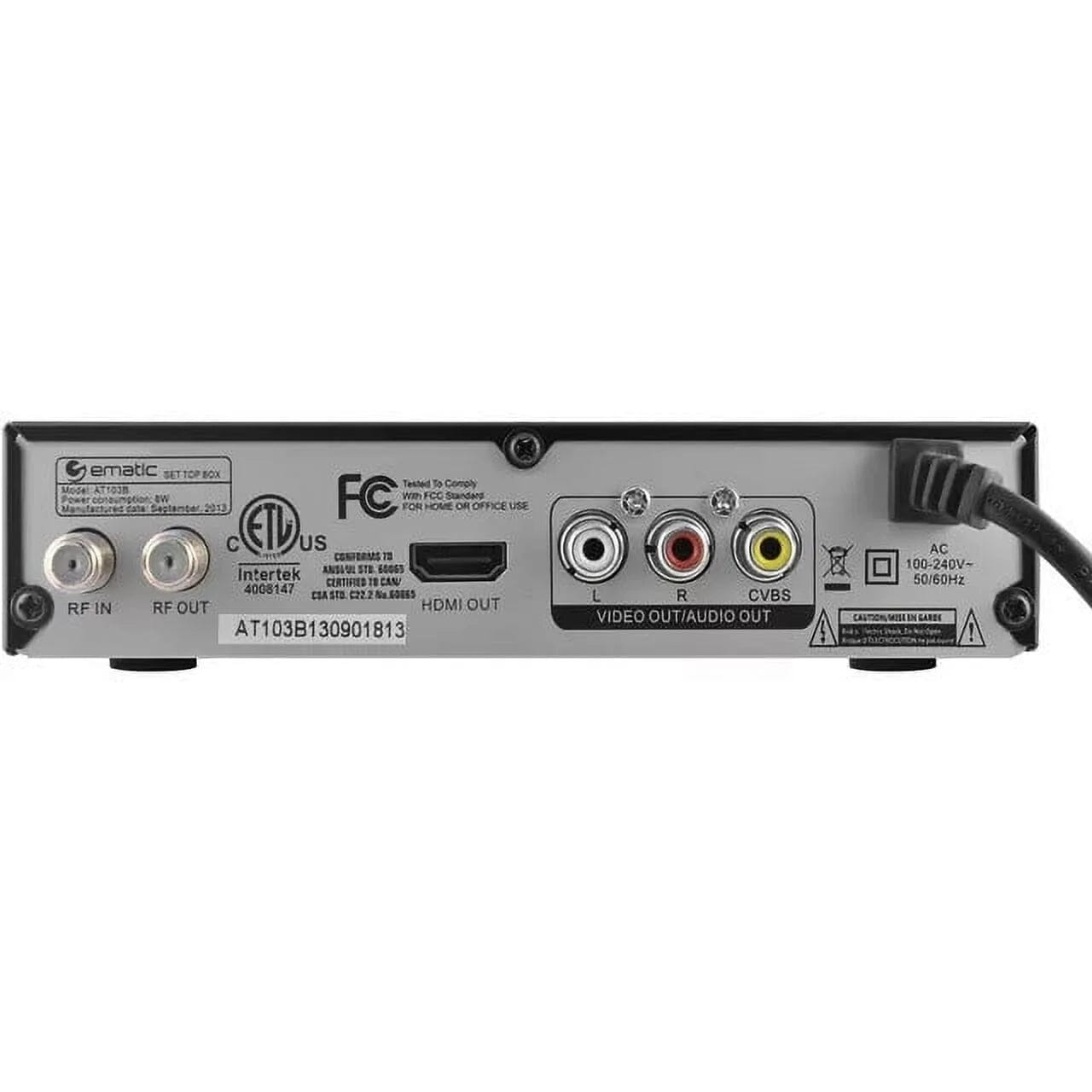 Ematic AT103B Digital Converter Box with LED Display and Recording Capabilities (Refurbished) High Quality Buy Online