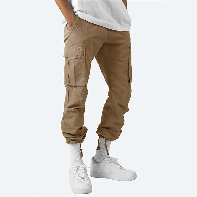 Men's Cargo Pants Trousers Drawstring Elastic Waist Multi Pocket Websites Online