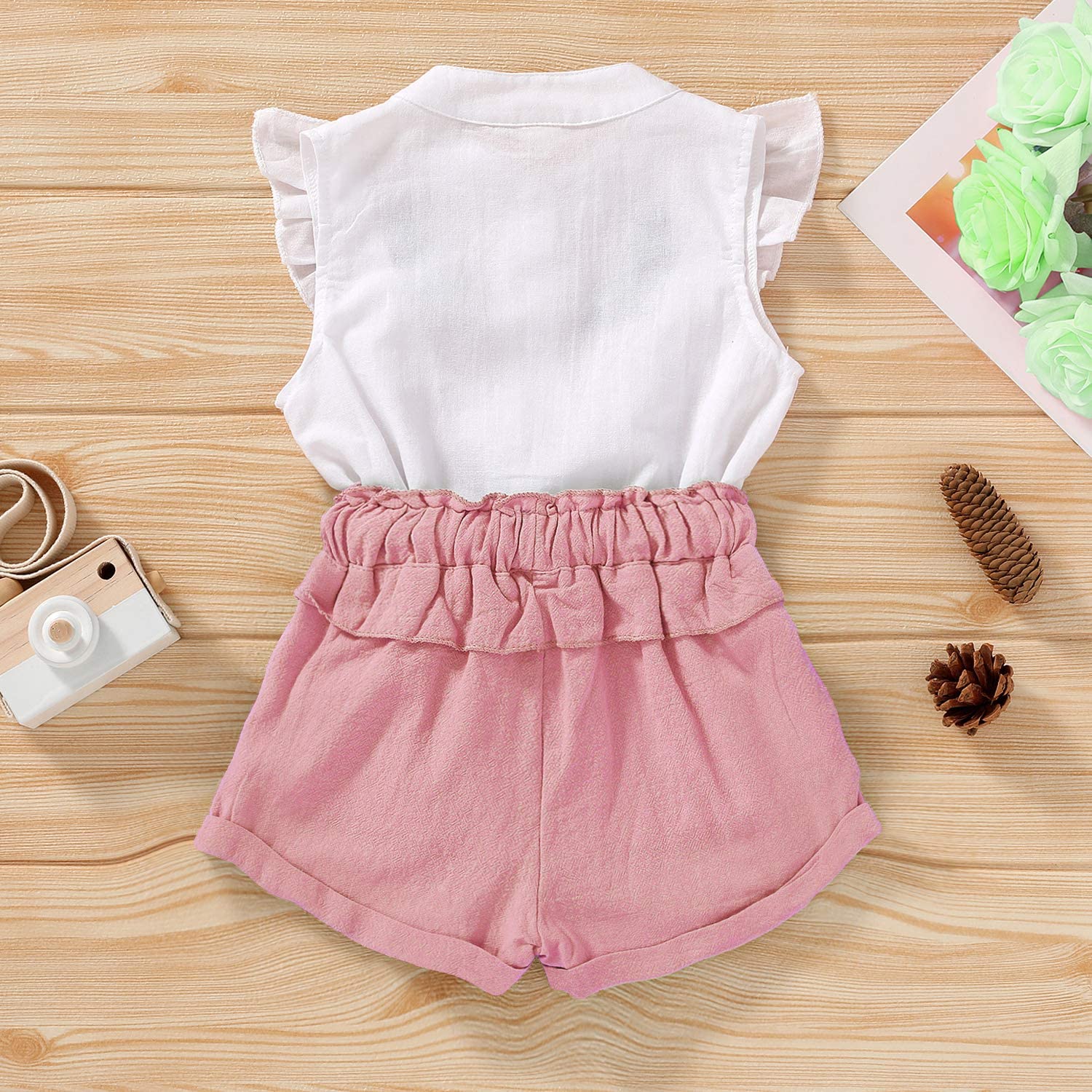 2-Piece: Baby Girls Outfits Clothes T-Shirt Vest Tops + Shorts Pants Cheap Purchase