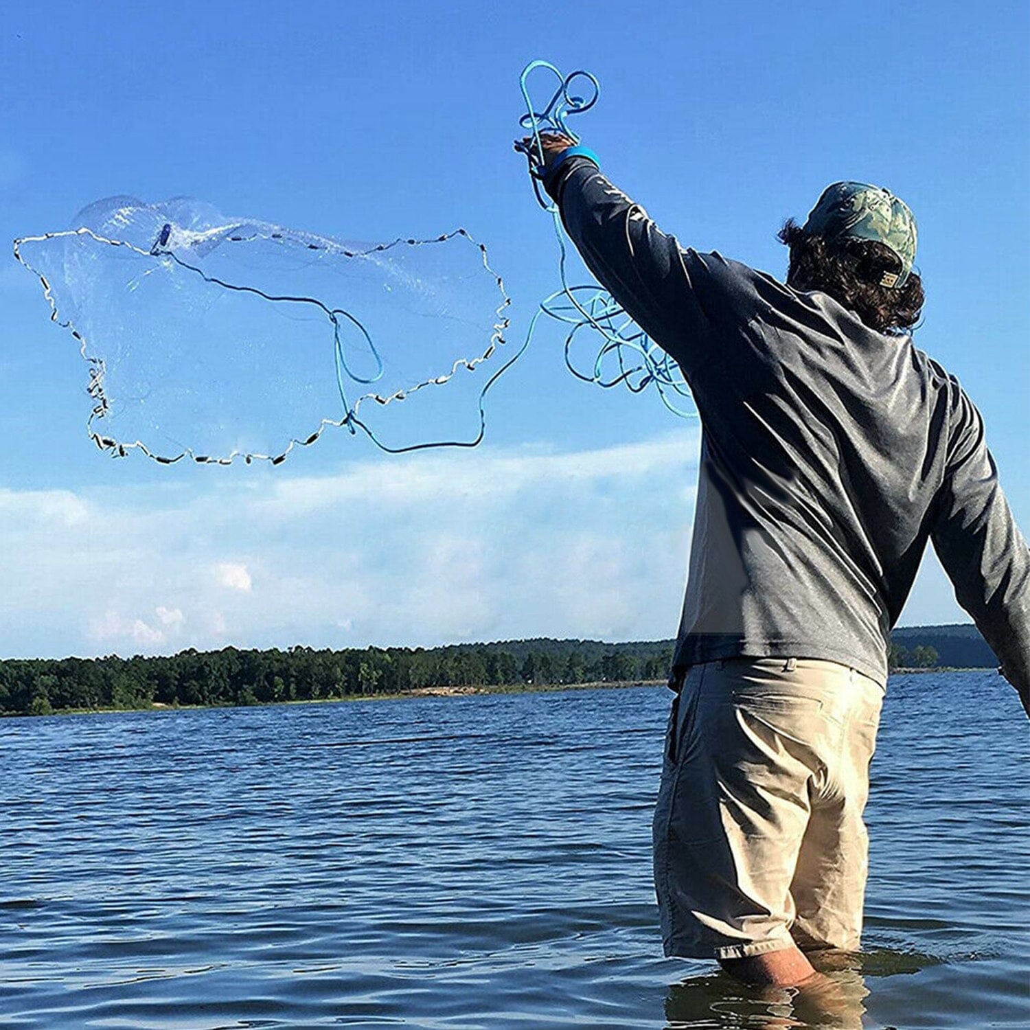 Fishing Cast Net Bait Trap Heavy Duty Online Online Clearance