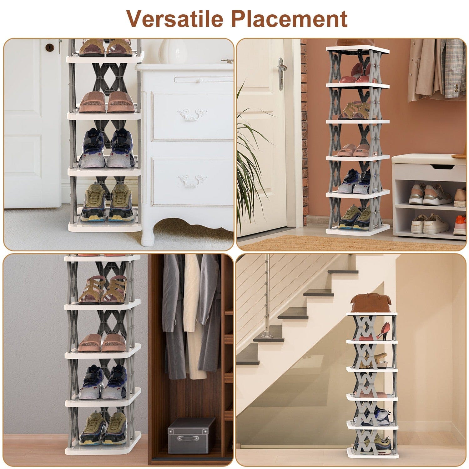 6-Tier Foldable Vertical Shoe Rack Cheap Sale Low Pice