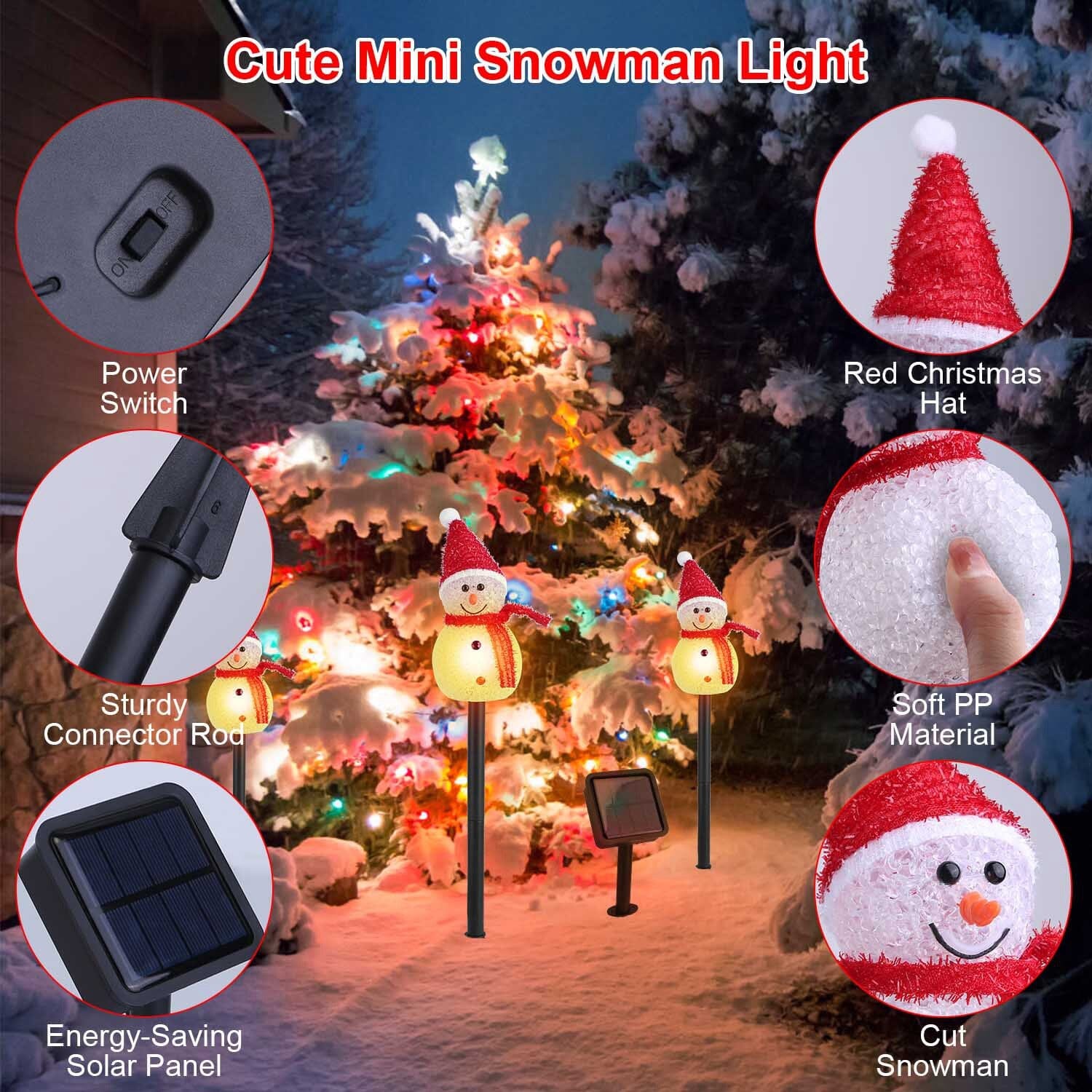 Solar Powered Lamp 3 Snowmen Garden Stake Light Cheap Sale Footlocker Finishline