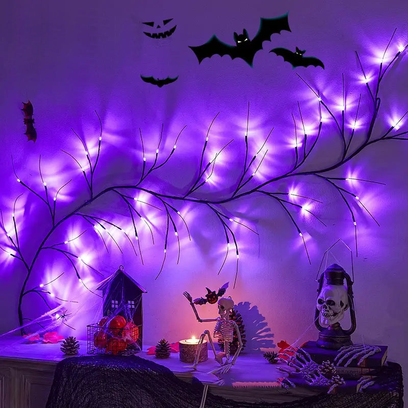 54LED Halloween Bat Decorative Branch String Lights, Wall-mounted Indoor Decorative String Lights Buy Cheap 2025 Unisex