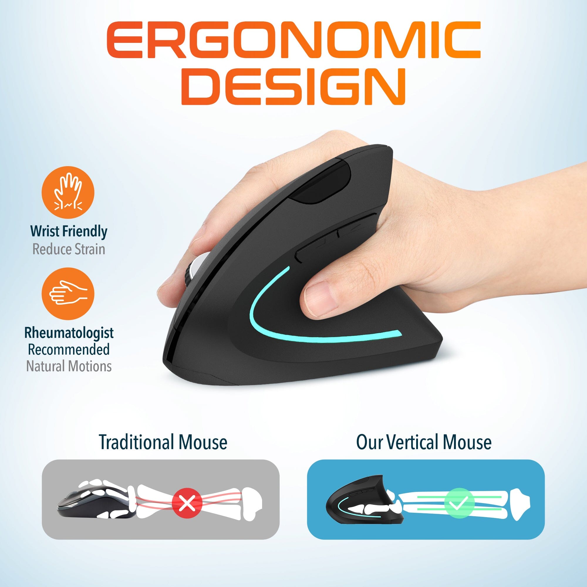 Delton S12 Ergonomic Vertical Wireless Mouse 2.4GHz USB Dongle Battery Operated Largest Supplier For Sale